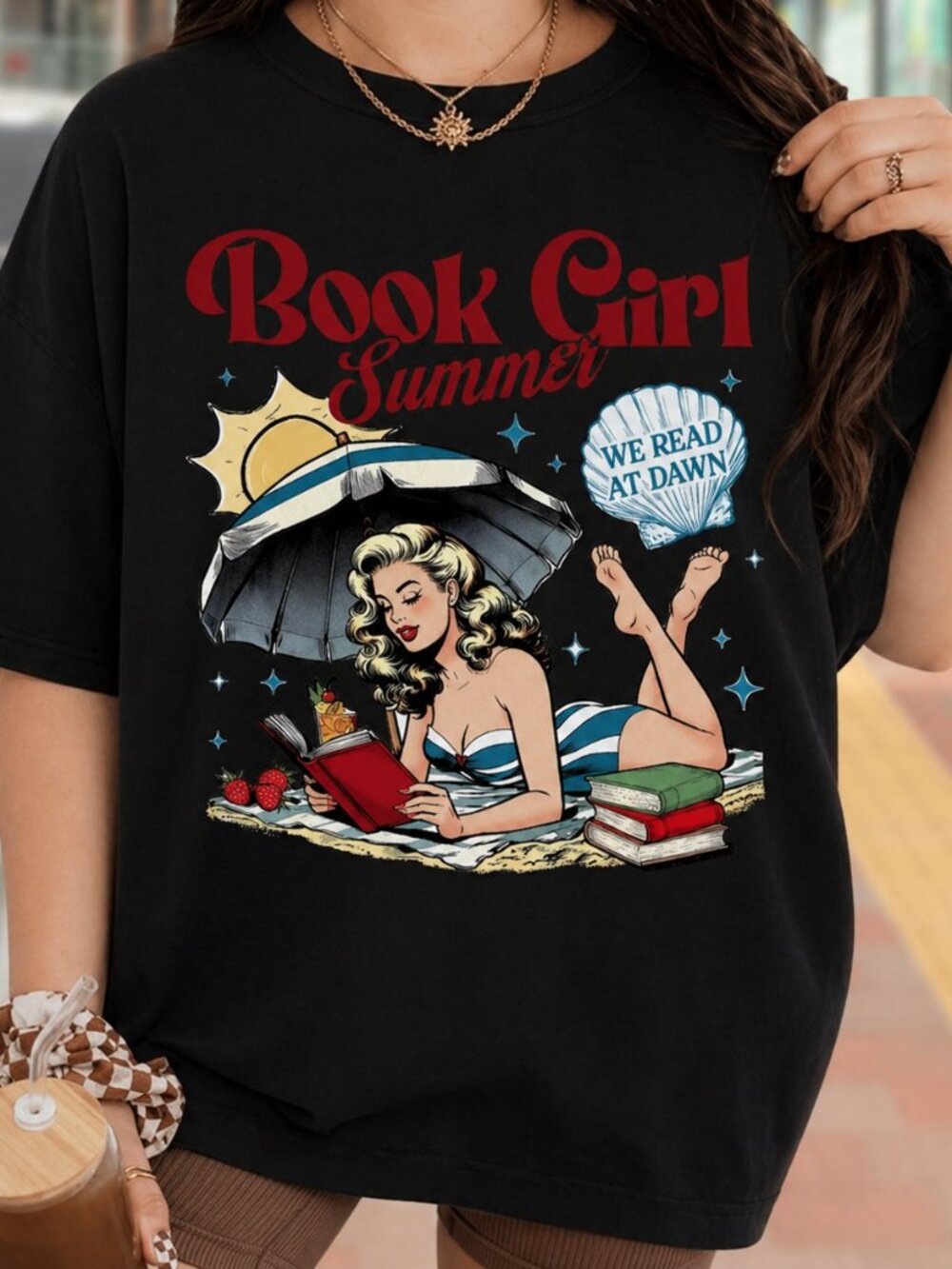 Book Girl Summer T-shirt, Booked For The Summer Tee